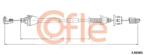Трос газа kangoo 1.4 97-1378/1126 COFLE 3RE001