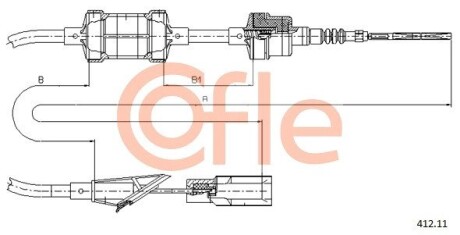 Трос, управление сцеплением COFLE 412.11