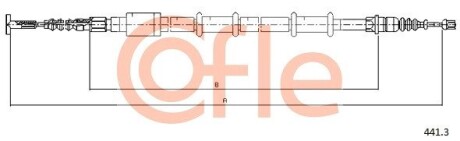 Трос, стоянкова гальмівна система COFLE 441.3