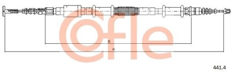 Трос, стояночная тормозная система COFLE 441.4 (фото 1)