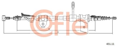 Трос, стоянкова гальмівна система COFLE 451.11