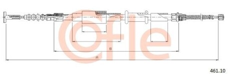 Трос, стояночная тормозная система COFLE 461.10