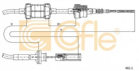 Трос, управління зчепленням COFLE 462.1 (фото 1)