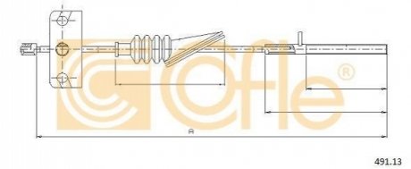 Трос, стояночная тормозная система COFLE 491.13