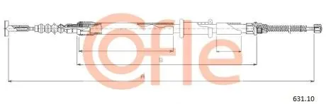 Трос, стояночная тормозная система COFLE 631.10