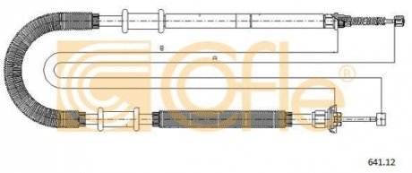 Трос, стоянкова гальмівна система COFLE 641.12 (фото 1)
