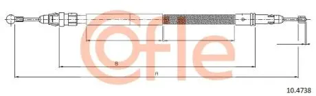 Трос ручного гальма COFLE 92104738