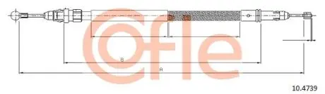 Трос ручного гальма COFLE 92104739