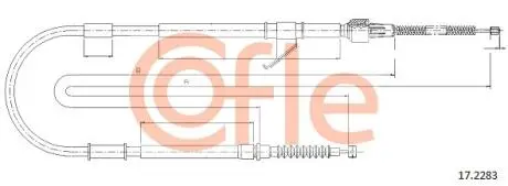 Трос ручного тормоза COFLE 92172283