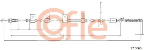 Трос ручного гальма COFLE 92175065