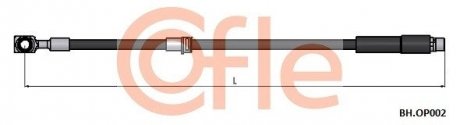 Шланг гальмівний передній opel astra h zafira 05- COFLE BH.OP002