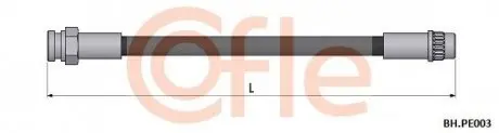 Шланг тормозной зад. citroen c2, c3, c4, c4 i, c4 ii, ds4 peugeot 1007, 3008, 307, 307 sw, 308 и 1.1-2.0d 08.00- COFLE BH.PE003
