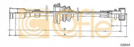 Трос спідометра COFLE S20014 (фото 1)