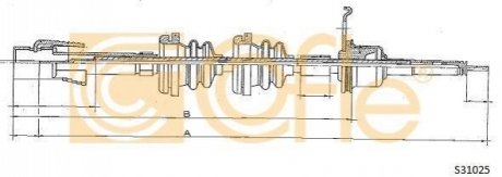 Тросик спидометра COFLE S31025 (фото 1)