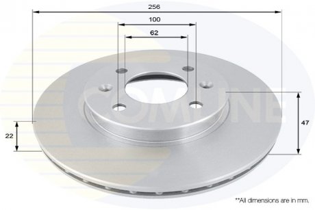 - диск тормозной вентилируемый с покрытием COMLINE ADC1077V (фото 1)