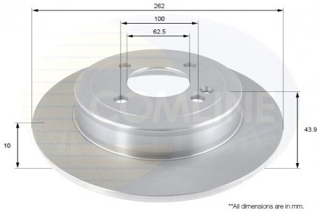 - диск тормозной с покрытием COMLINE ADC2419 (фото 1)