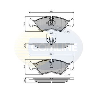 Комплект тормозных колодок, дисковый тормоз COMLINE CBP01007