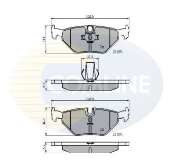 Комплект гальмівних колодок, дискове гальмо COMLINE CBP01011