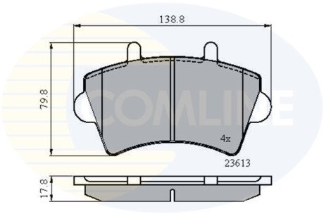 Комплект тормозных колодок, дисковый тормоз COMLINE CBP01035