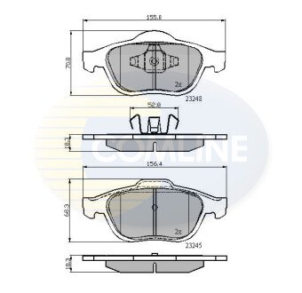 Комплект тормозных колодок, дисковый тормоз COMLINE CBP01116