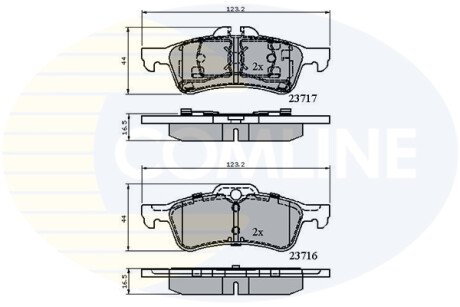 Комплект тормозных колодок, дисковый тормоз COMLINE CBP01317
