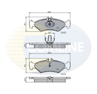 Комплект тормозных колодок, дисковый тормоз COMLINE CBP0453