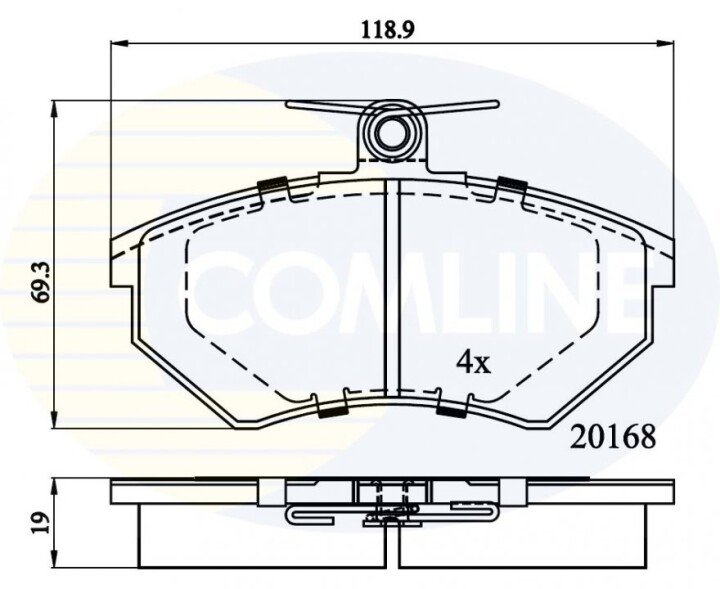 – гальмівні колодки для дисків. COMLINE CBP0511 (фото 1)