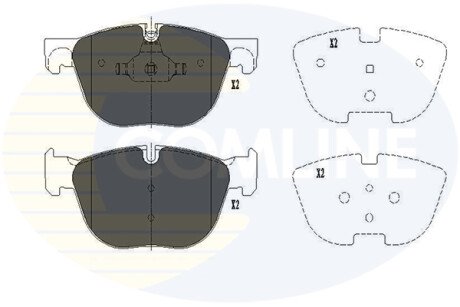 Комплект гальмівних колодок, дискове гальмо COMLINE CBP06003
