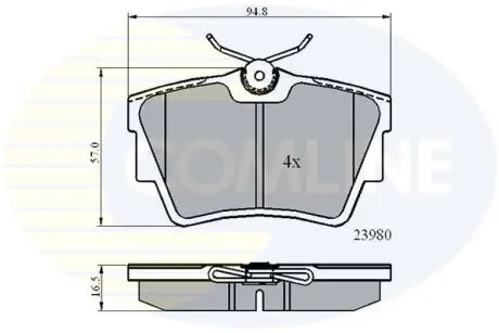 – тормозные колодки для дисков. COMLINE CBP0874