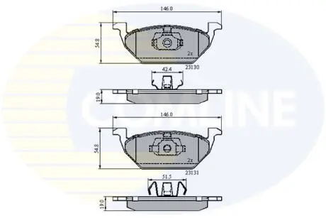 – тормозные колодки для дисков. COMLINE CBP0889