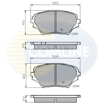 Комплект гальмівних колодок, дискове гальмо COMLINE CBP0944