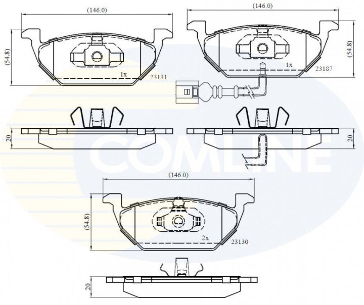 – гальмівні колодки для дисків. COMLINE CBP1851 (фото 1)