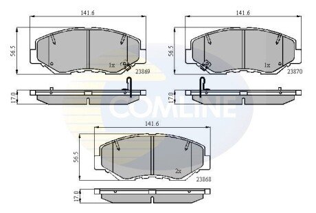 Комплект тормозных колодок, дисковый тормоз COMLINE CBP31194