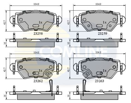 Комплект тормозных колодок, дисковый тормоз COMLINE CBP31504