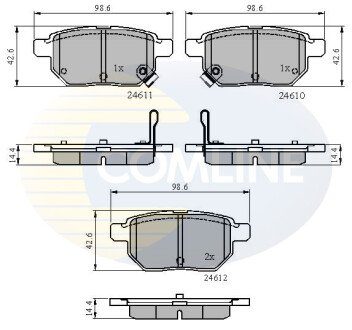 Комплект тормозных колодок, дисковый тормоз COMLINE CBP31579