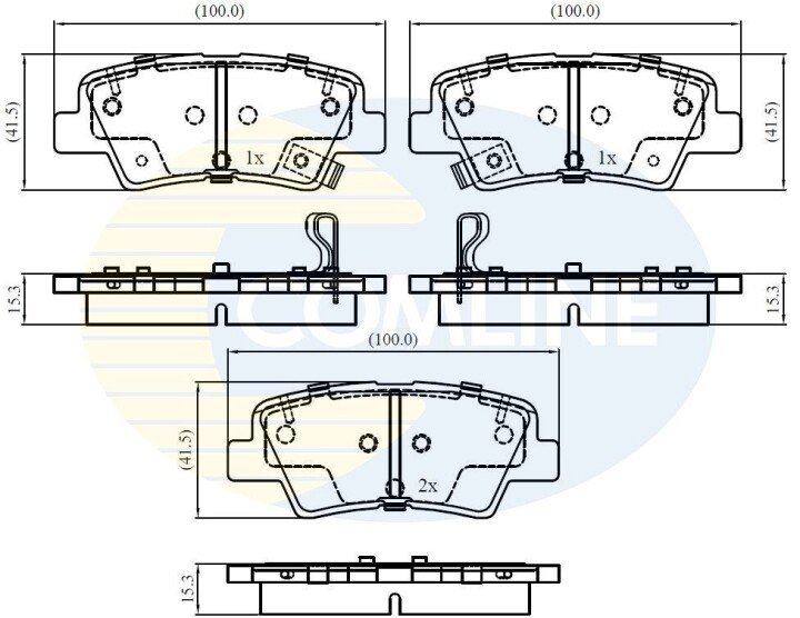 Комплект гальмівних колодок, дискове гальмо COMLINE CBP32161 (фото 1)