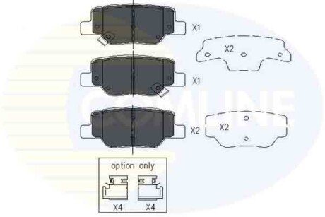 Комплект тормозных колодок, дисковый тормоз COMLINE CBP36010