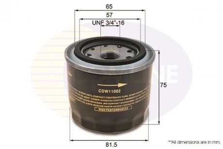 - фільтр олії (аналог wl7085/oc1253) COMLINE CDW11002 (фото 1)