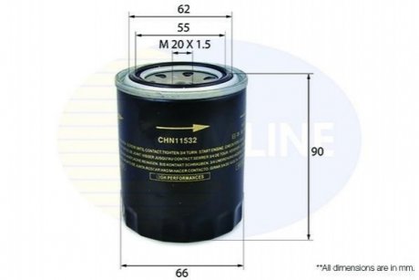 - фильтр масла (аналог wl7107/oc115) COMLINE CHN11532