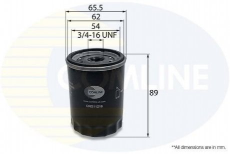 - фільтр олії (аналог wl7166/oc218) COMLINE CNS11216 (фото 1)