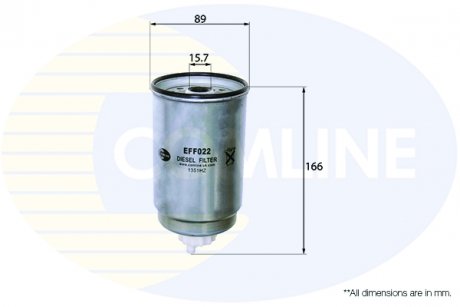 - фільтр палива (аналог wf8052/kc90) COMLINE EFF022 (фото 1)