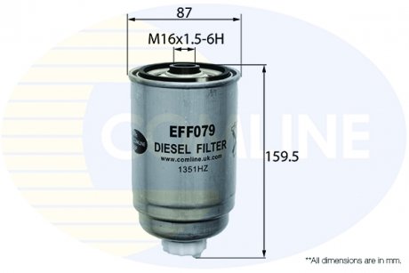 - фильтр топлива (аналог wf8238/kc80) COMLINE EFF079 (фото 1)