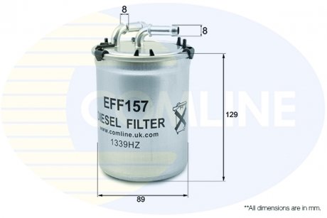 - фільтр палива (аналог wf8379/kl494) COMLINE EFF157 (фото 1)