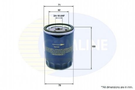 - фільтр олії (аналог wl7093/oc203) COMLINE EOF006 (фото 1)