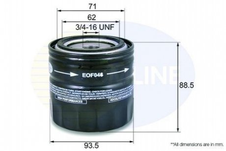 - фільтр олії (аналог wl7067/oc383) COMLINE EOF046 (фото 1)