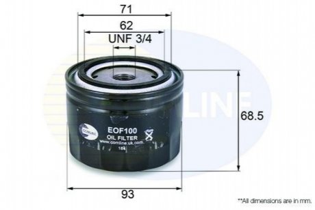 - фільтр олії (аналог wl7168/oc384) COMLINE EOF100 (фото 1)