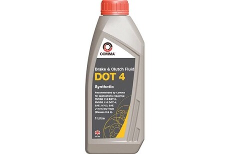 Торміна рідина dot 4 brake fluid 1л (12шт/уп) COMMA BF41L