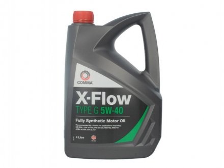 Масло моторное X-Flow Type G 5W-40 4л COMMA XFLOWG5W40SYNT4L