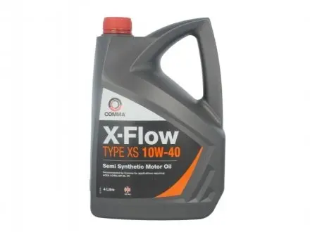 Олива моторна X-Flow Type XS 10W-40 4л COMMA XFLOWXS10W40SEMI4L