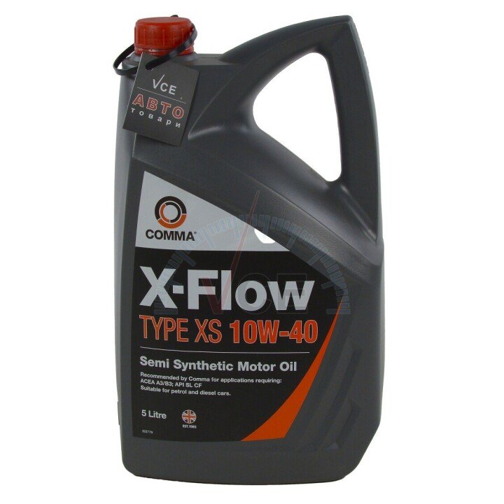 Олива моторна X-Flow Type XS 10W-40 5л COMMA XFLOWXS10W40SEMI5L (фото 1)